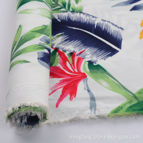 Good quality 100% rayon custom fabric printing voile fabric